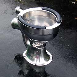 After stainless steel toilet