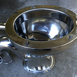 After stainless steel toilet