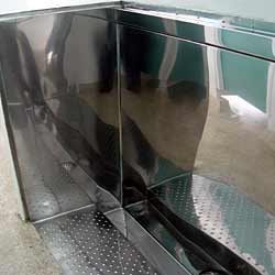 After mirror finish stainless urinal