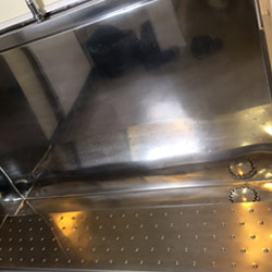 After stainless urinal with uric acid build-up